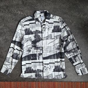 Zara Unisex Shirt Printed Photograph Slim Fit